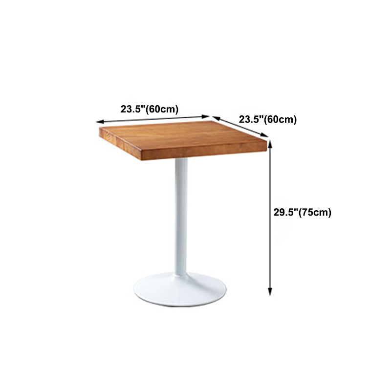 Metal Industrial Indoor Table Pine Solid Wood Top Table for Dining Room