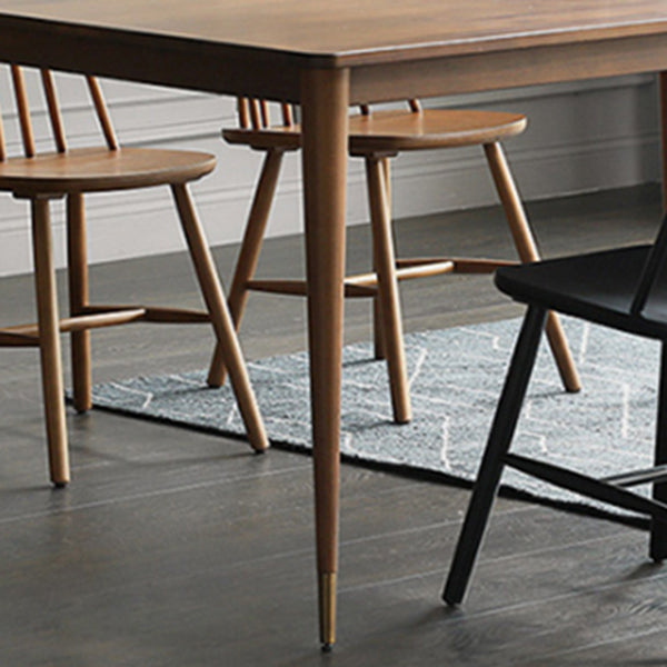 Luxury Pine Wood Table for Restaurant Rectangle Dining Table with 4 Legs