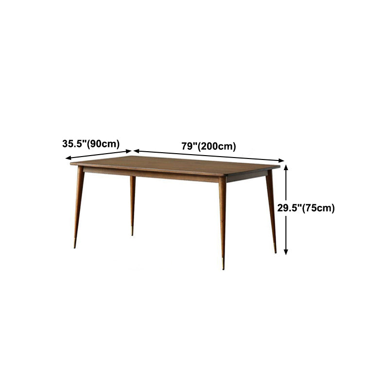 Luxury Pine Wood Table for Restaurant Rectangle Dining Table with 4 Legs