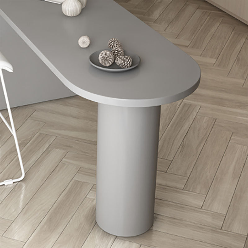 Mesa de madera maciza de forma irregular para restaurante Mesa de isla moderna con pedestal doble