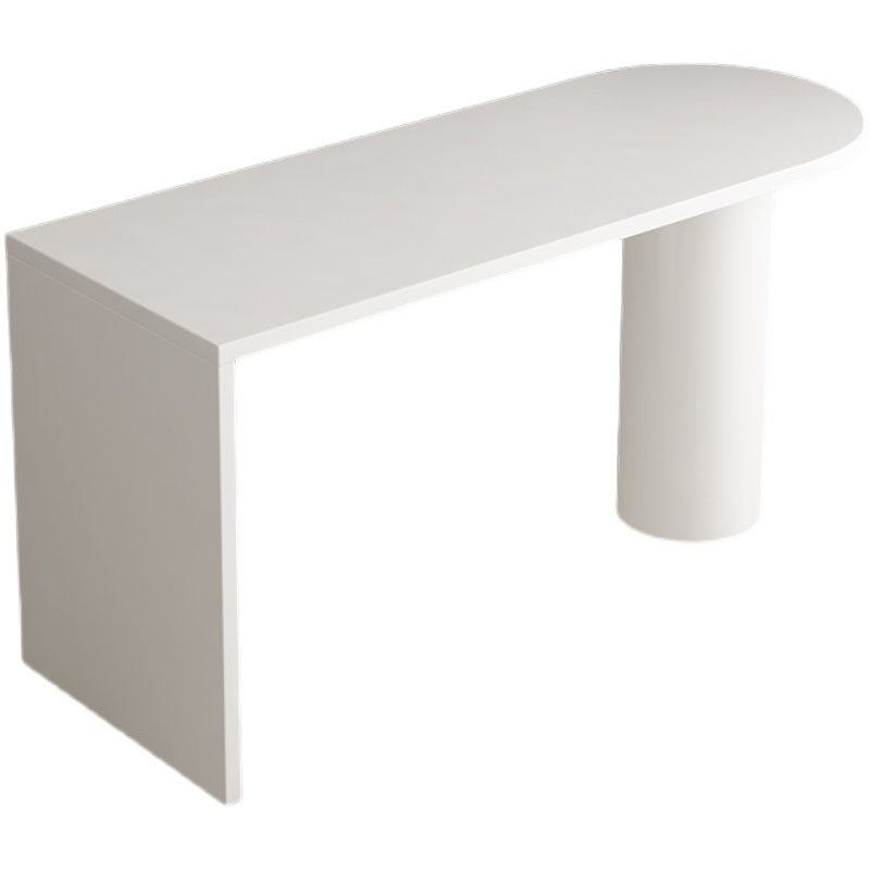 Mesa de madera maciza de forma irregular para restaurante Mesa de isla moderna con pedestal doble