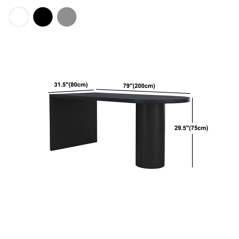 Mesa de madera maciza de forma irregular para restaurante Mesa de isla moderna con pedestal doble