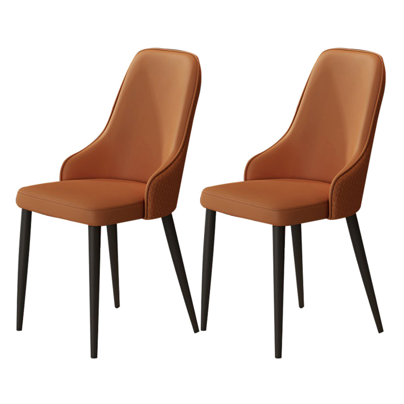 Contemporary Modern Metal Indoor-Outdoor Side Chair Solid Back Chair
