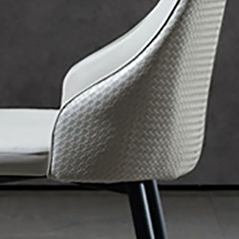 Contemporary Dining Chairs Kitchen Armless Chairs with Metal Legs