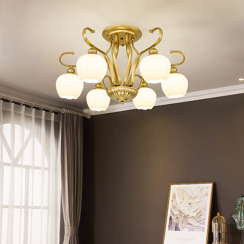 Esfera decorativa Flush Lighting Lights Lights de montura de vidrio para sala de estar