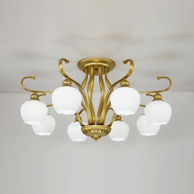 Decorative Sphere Flush Light Fixture Glass Flush Mount Lights for Living Room