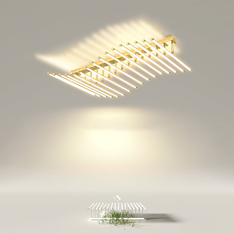 Luz de techo lineal nórdico Luz de montaje de aluminio de aluminio de aluminio para sala de estar