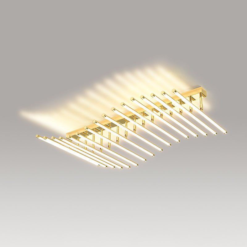 Luz de techo lineal nórdico Luz de montaje de aluminio de aluminio de aluminio para sala de estar