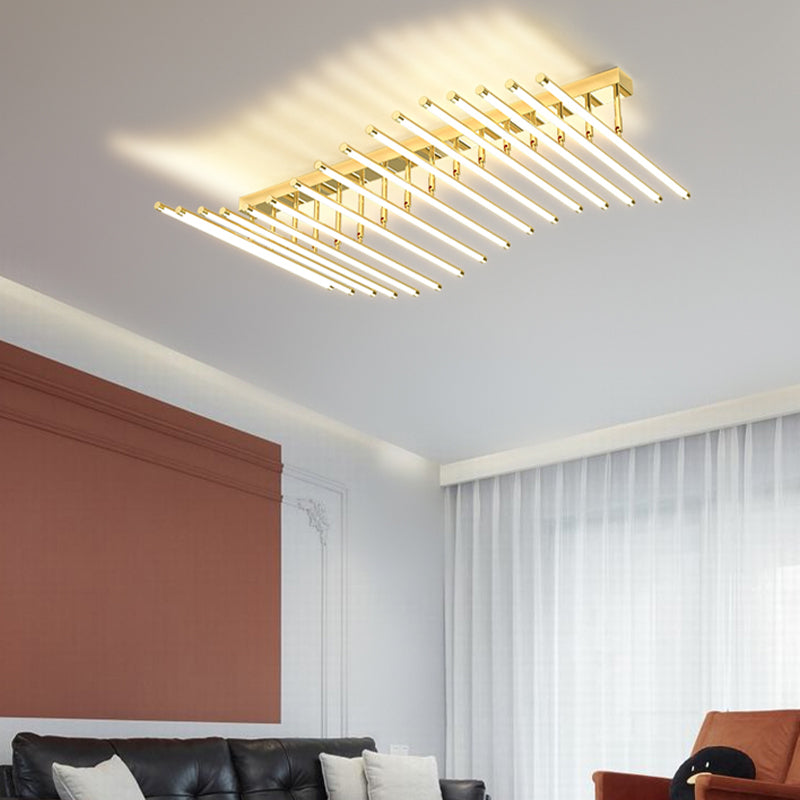 Luz de techo lineal nórdico Luz de montaje de aluminio de aluminio de aluminio para sala de estar