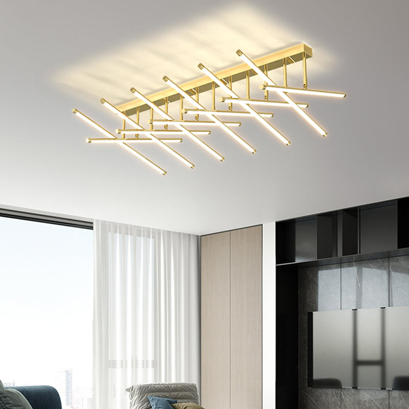 Luz de techo lineal nórdico Luz de montaje de aluminio de aluminio de aluminio para sala de estar