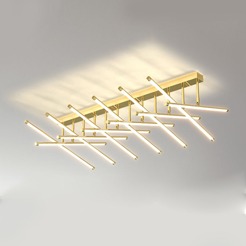 Luz de techo lineal nórdico Luz de montaje de aluminio de aluminio de aluminio para sala de estar