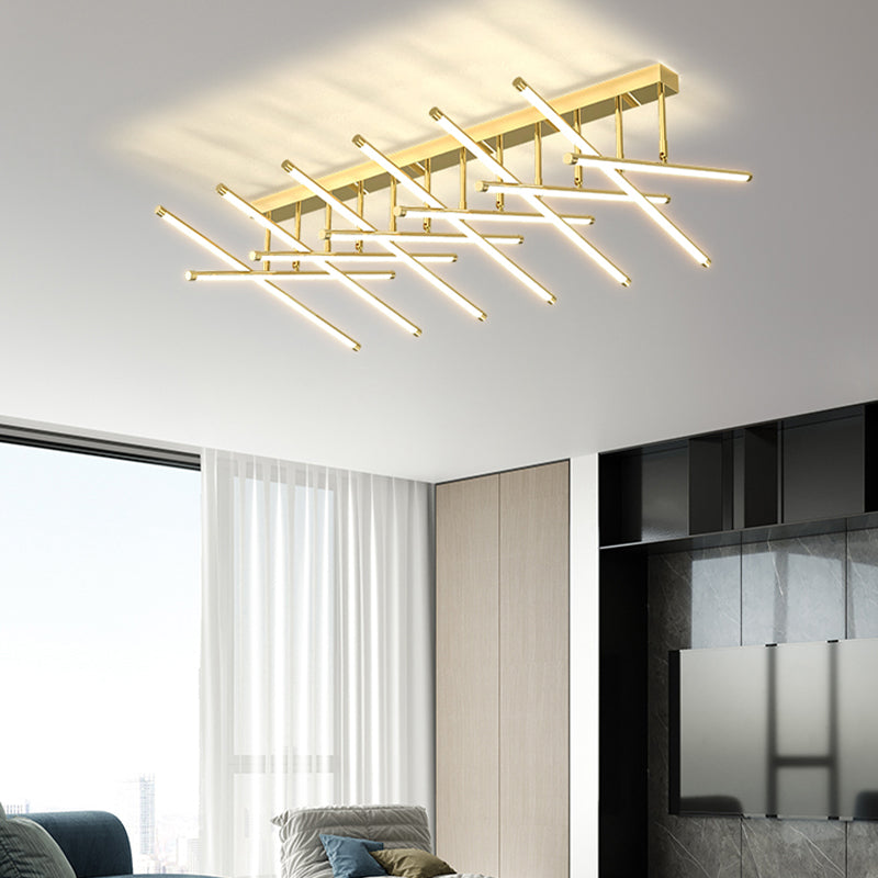 Luz de techo lineal nórdico Luz de montaje de aluminio de aluminio de aluminio para sala de estar