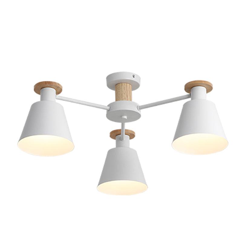 Moderne Kegelschatten Deckenlampe Metall mehrköpfige Deckenbeleuchtung für Restaurant