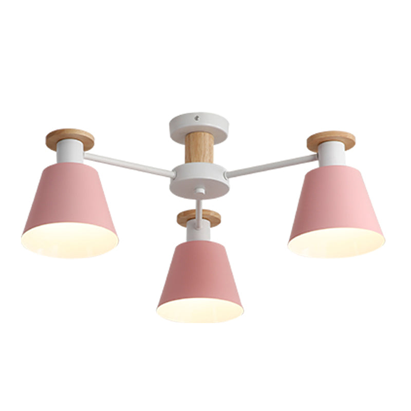 Moderne Kegelschatten Deckenlampe Metall mehrköpfige Deckenbeleuchtung für Restaurant