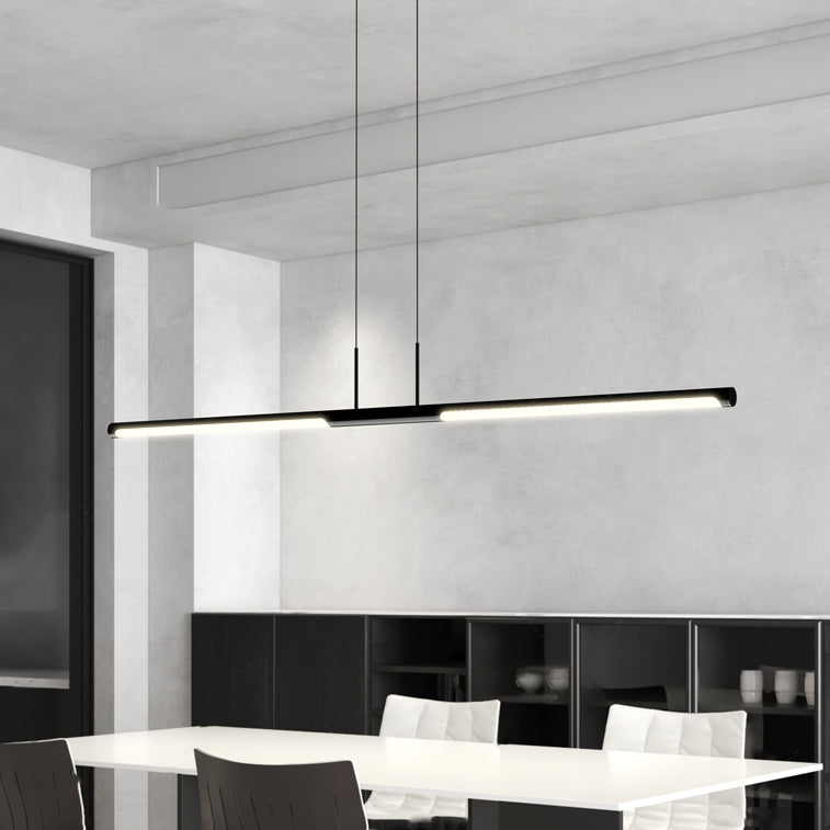 Moderner Stil linearer Anhänger Lichter Metall 2 leichte hängende Leuchten