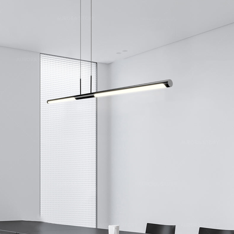 Moderner Stil linearer Anhänger Lichter Metall 2 leichte hängende Leuchten