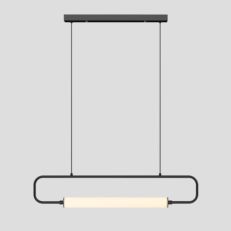 Moderner Stil Rechteckinsel Leuchte Metall 1- Licht Island Anhänger Licht