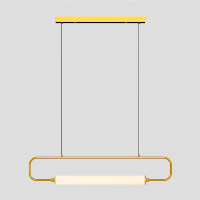 Moderner Stil Rechteckinsel Leuchte Metall 1- Licht Island Anhänger Licht