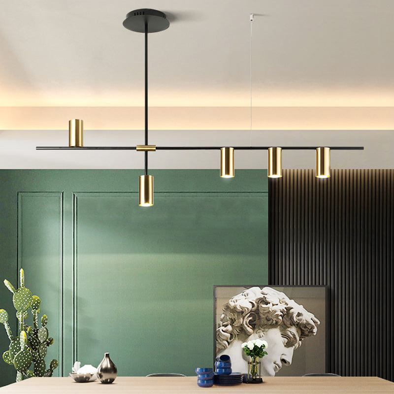 Luci a sospensione contemporanea Luci dell'isola cilindri Metal per l'isola della cucina