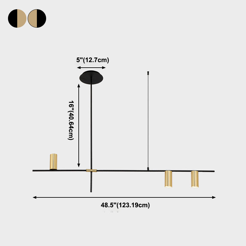 Moderner Stilzylinder hängende Anhänger Lichter Metall Anhänger Beleuchtungskörper
