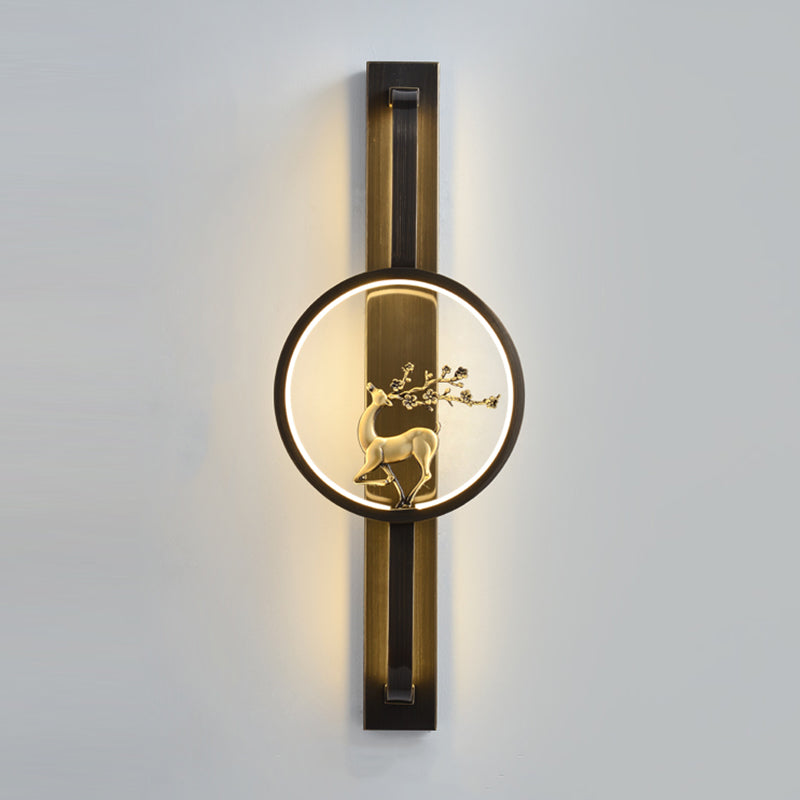 Round Shade Metal Wall Sconce Modern Style 1- Light Wall Lighting Fixtures