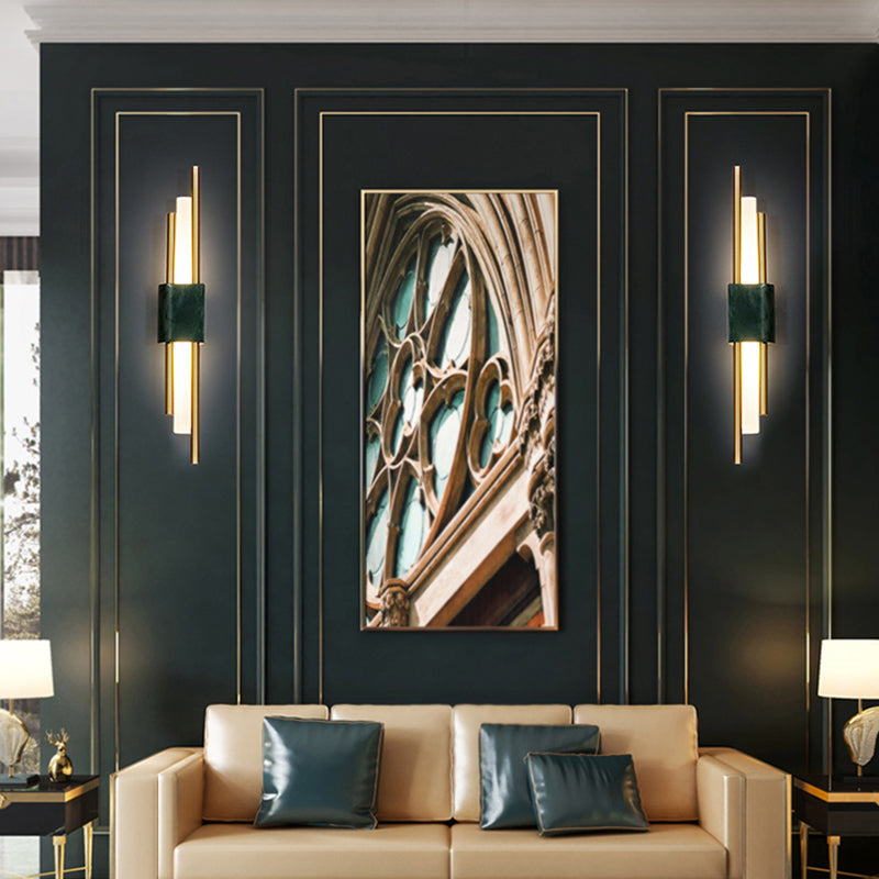 Metal Linear Shade Wall Sconce Modern Style 1 Light Wall Mount Light Fixture