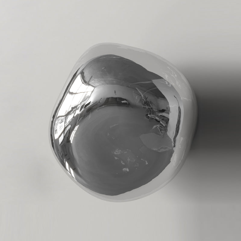 Minimalist Rock Shaped Wall Lamp Hand-Blown Glass 1-Light Foyer Sconce Light