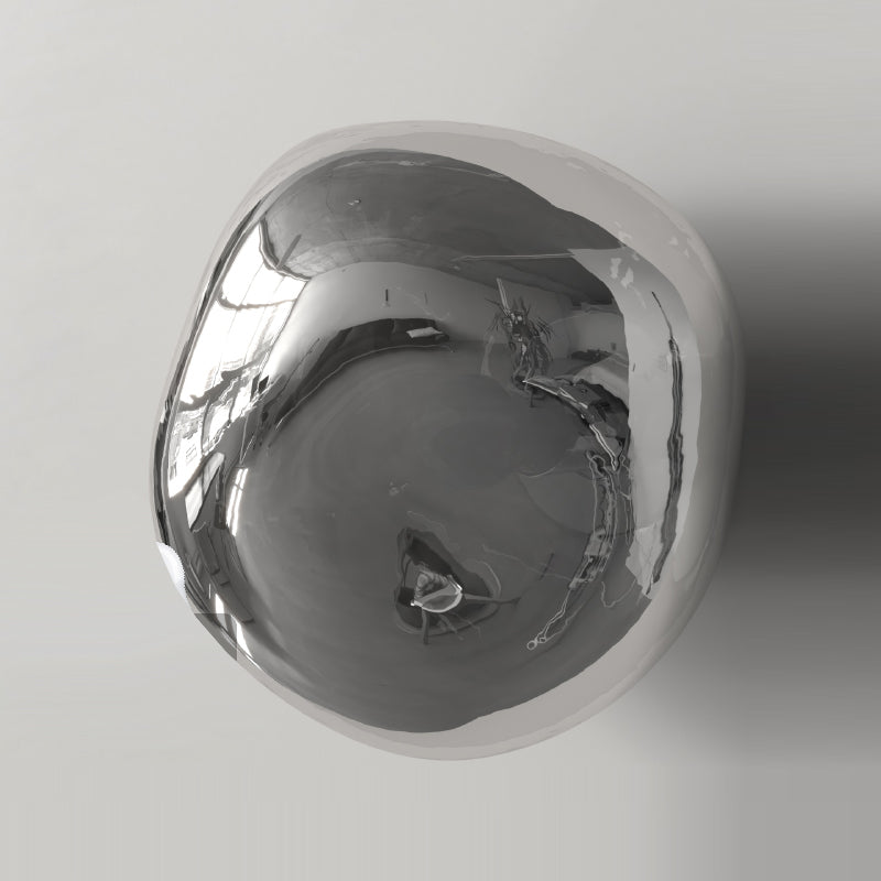 Minimalist Rock Shaped Wall Lamp Hand-Blown Glass 1-Light Foyer Sconce Light