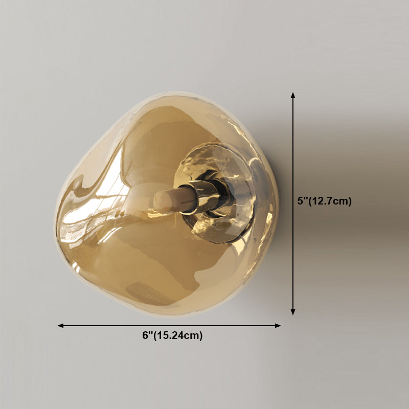 Lámpara de pared de roca minimalista vidrio soplado a mano 1 linda luz de vestíbulo luz