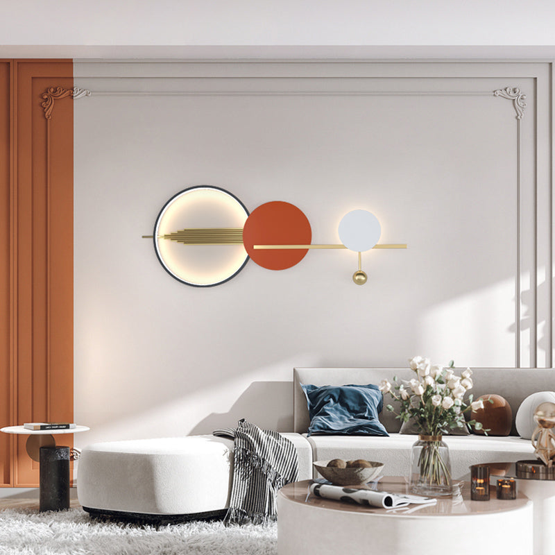 Luces de pared de forma de geometría de lámparas de pared de metal de estilo moderno