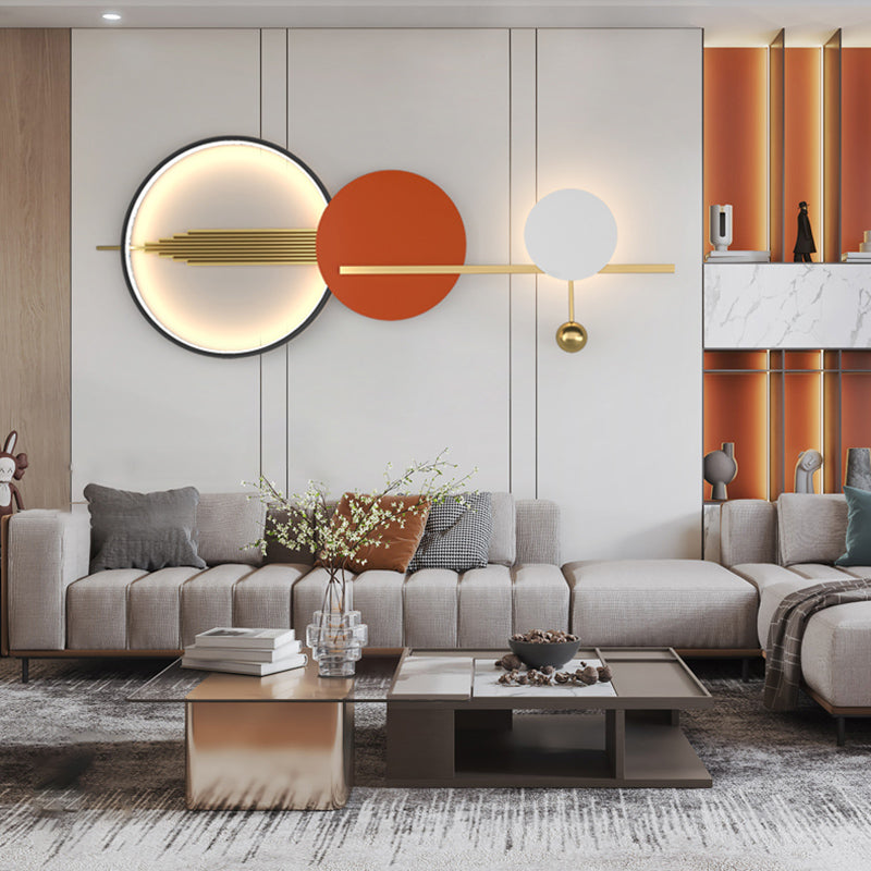 Luces de pared de forma de geometría de lámparas de pared de metal de estilo moderno