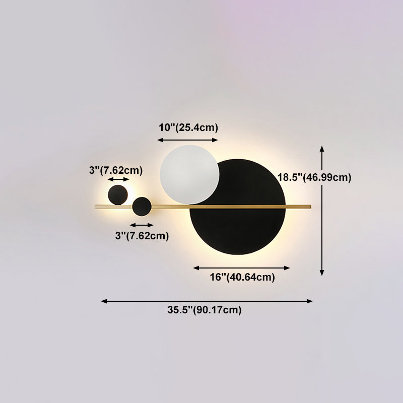 Luces de pared de forma de geometría de lámparas de pared de metal de estilo moderno