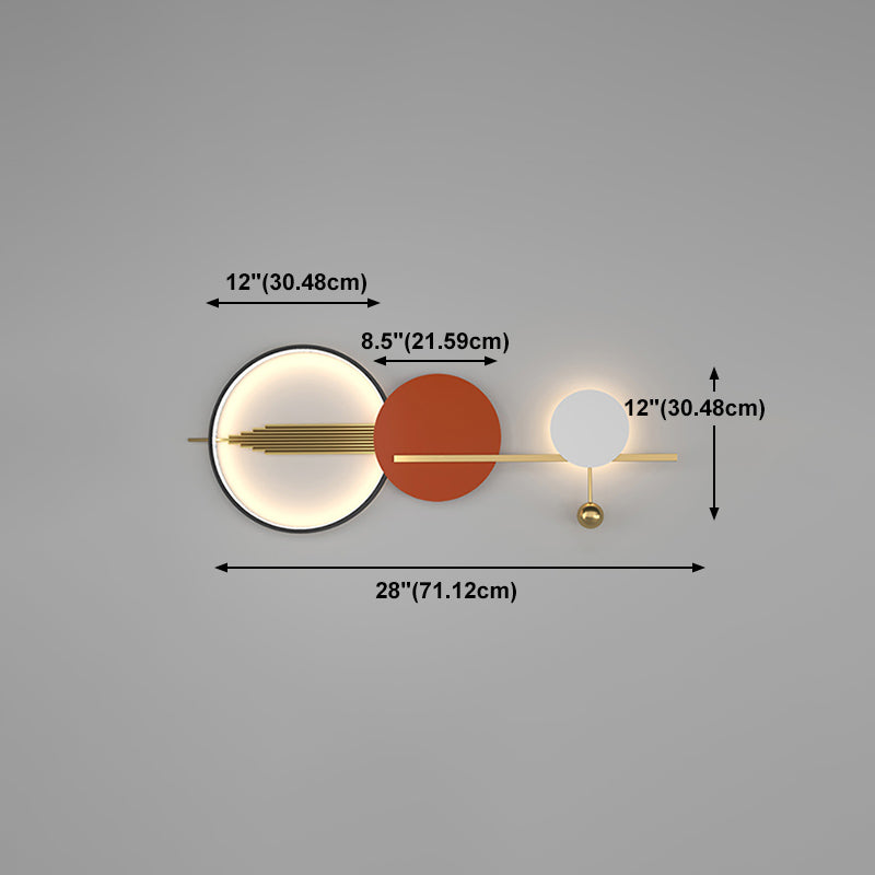 Luces de pared de forma de geometría de lámparas de pared de metal de estilo moderno