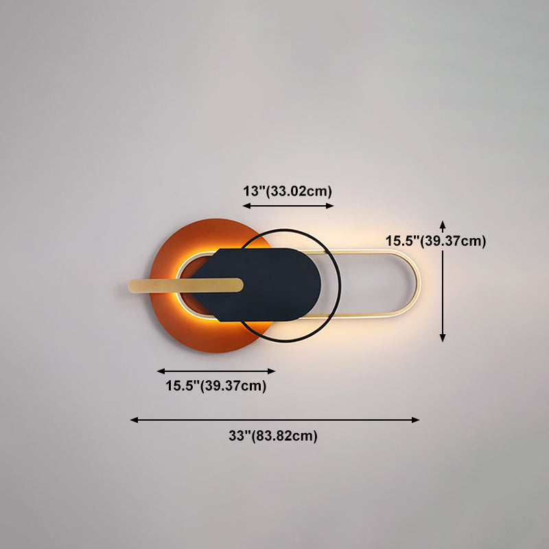 Luces de pared de forma de geometría de lámparas de pared de metal de estilo moderno