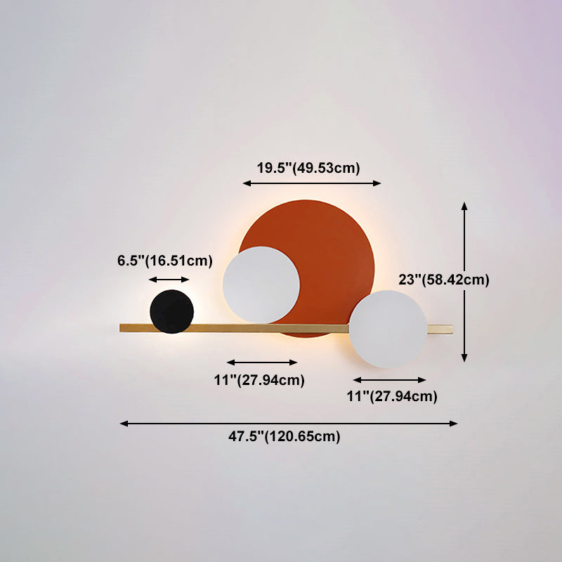 Luces de pared de forma de geometría de lámparas de pared de metal de estilo moderno