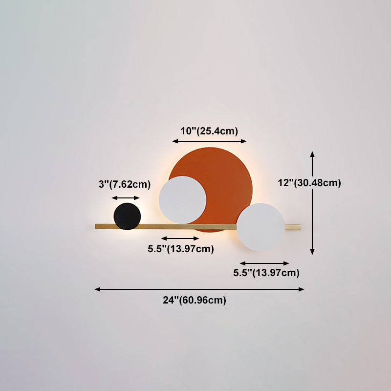 Luces de pared de forma de geometría de lámparas de pared de metal de estilo moderno