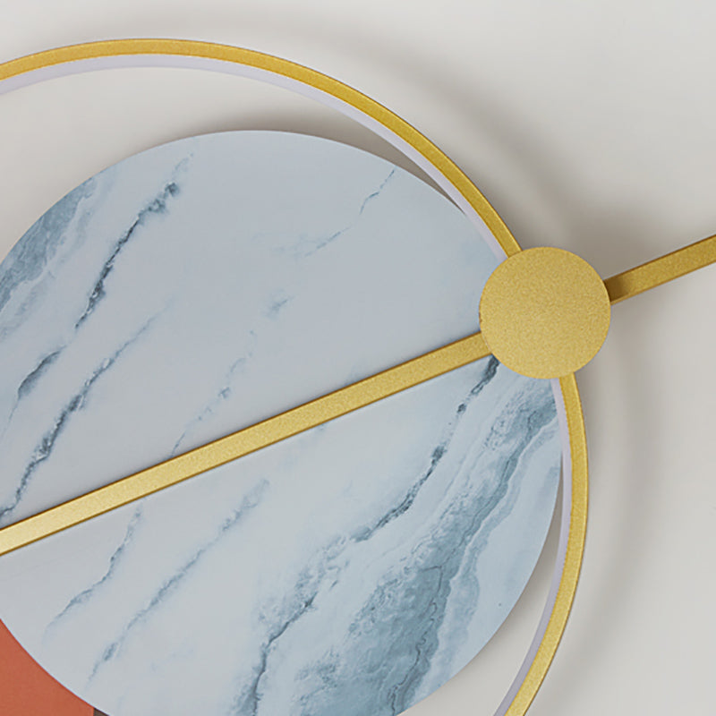 Round Shape Metal Wall Mounted Light Fixture Modern Style 1 Light Wall Light