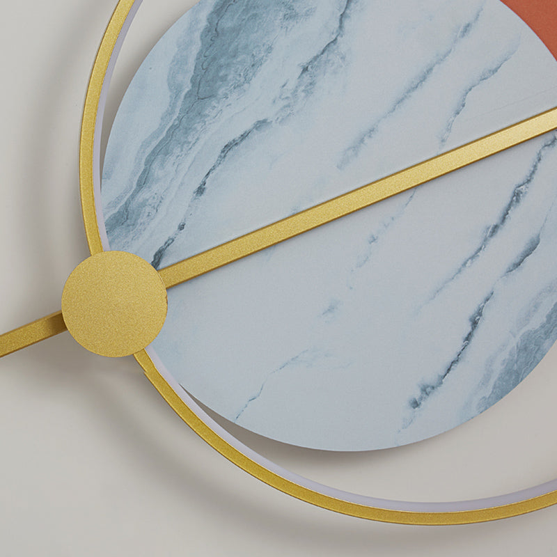 Round Shape Metal Wall Mounted Light Fixture Modern Style 1 Light Wall Light