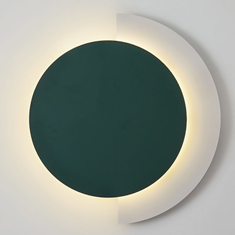 Round Shape Metal Wall Lights Modern Style Wall Mounted Light Fixtures