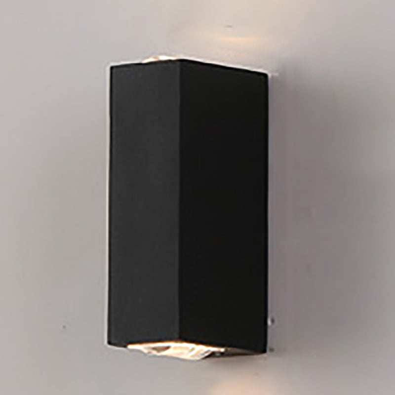 Multi Lights Geometric Wall Lights Modern Style Metal Wall Washer Sconce in Black