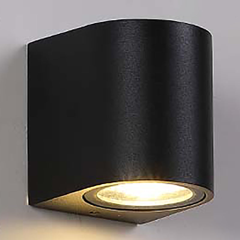 Multi Lights Geometric Wall Lights Modern Style Metal Wall Washer Sconce in Black