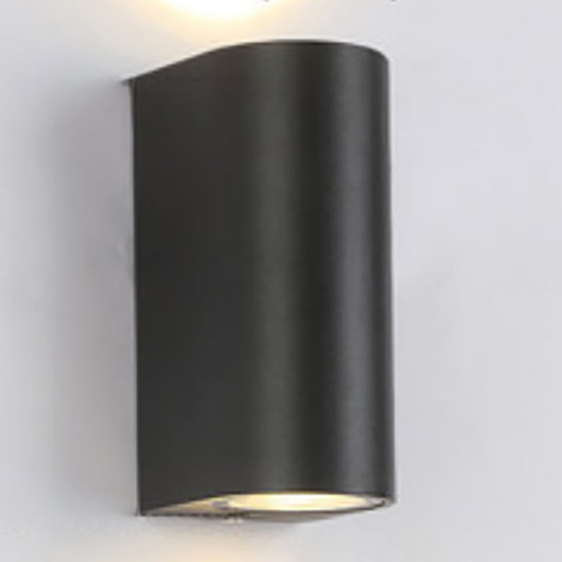 Multi Lights Geometric Wall Lights Modern Style Metal Wall Washer Sconce in Black