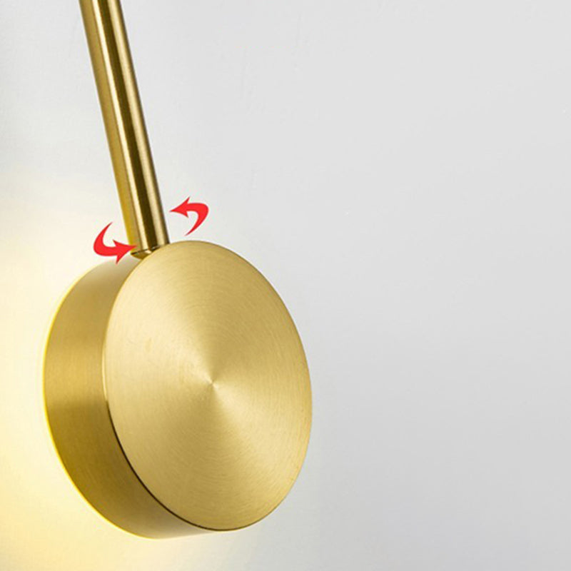 Nórdica Media de metal pared de pared de dorada de oro con vidrio para sala de estar