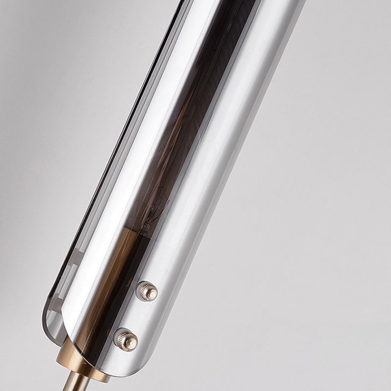 Nórdica Media de metal pared de pared de dorada de oro con vidrio para sala de estar