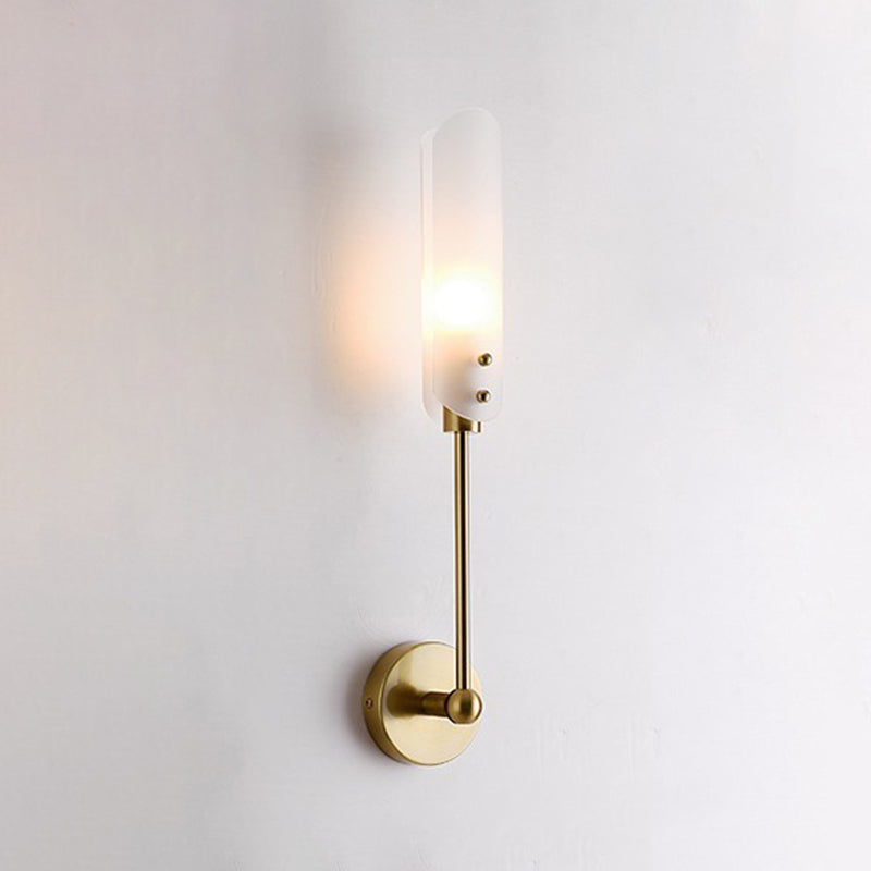 Nórdica Media de metal pared de pared de dorada de oro con vidrio para sala de estar