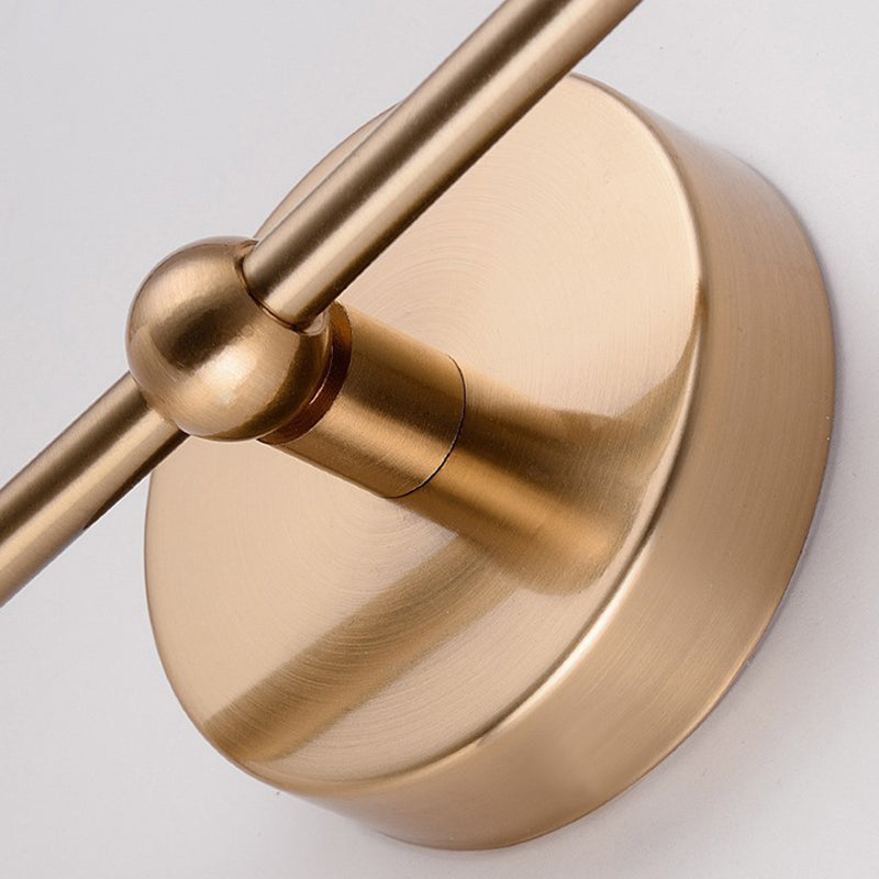 Nórdica Media de metal pared de pared de dorada de oro con vidrio para sala de estar