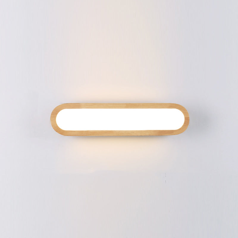 Modern Wooden Wall Sconce Simple LED Bathroom Vanity Lighting Fixtures