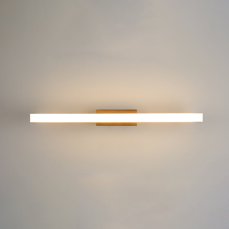 1 luces de pared de tocador lineal ligero luces de espejo de tocador de madera de estilo moderno