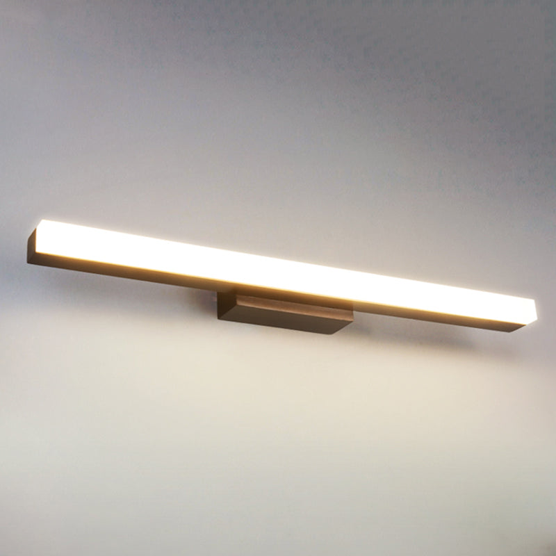 1 luces de pared de tocador lineal ligero luces de espejo de tocador de madera de estilo moderno
