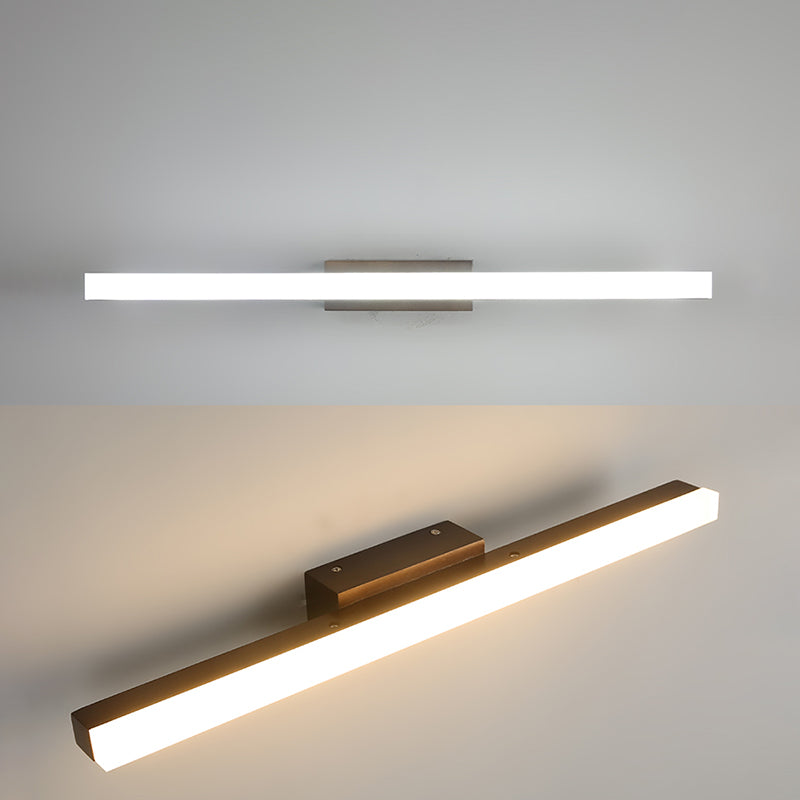 1 luces de pared de tocador lineal ligero luces de espejo de tocador de madera de estilo moderno